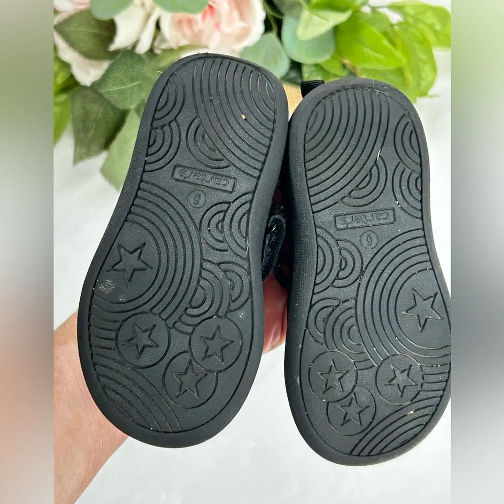 Carter's Black Dress Shoes with Heart Lining